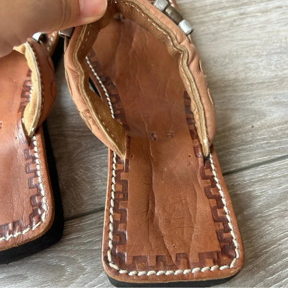 Handmade Leather Square Toe Sandal - Picture 9 of 12